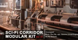 Artstation Sci-fi Corridor Modular Kit Vol 01 Crack Download