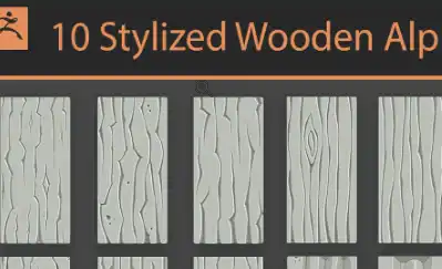 Stylized Wooden Alphas