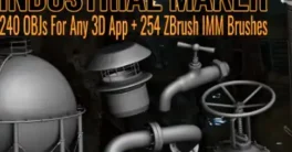 Artstation Industrial Maker OBJs 254 ZBrush IMM Brushes Download